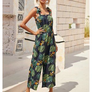 ✅ SALE NEW!!  Size XL Plant Printed Cami Jumpsuit